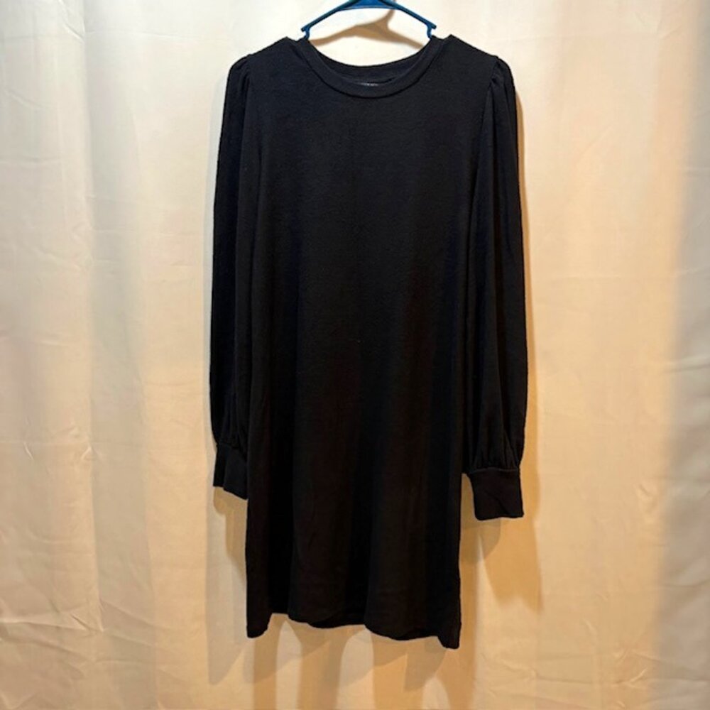 Lucky Brand Women's Black Long-Sleeved Sweater Dress, Size M (Medium)